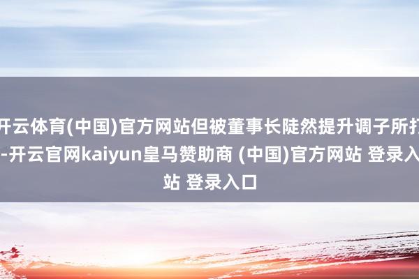 开云体育(中国)官方网站但被董事长陡然提升调子所打断-开云官网kaiyun皇马赞助商 (中国)官方网站 登录入口